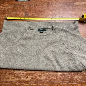 J.Crew 100% Lambswool Crewneck Sweater | Heather Taupe large